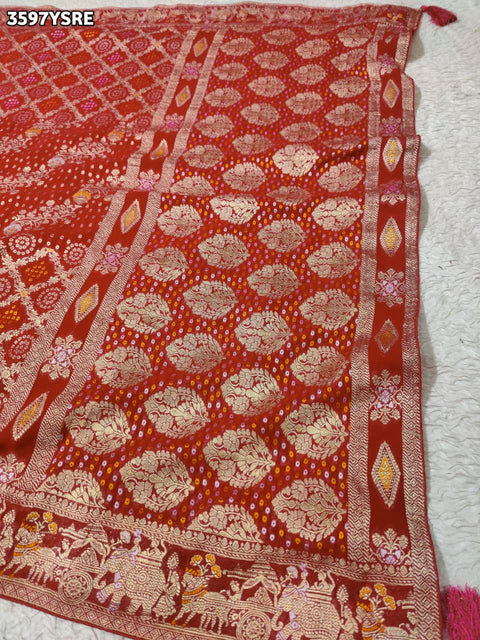 KcPc New Traditional Banarasi Pattern Khaddi Georgette Saree with Blouse  VK