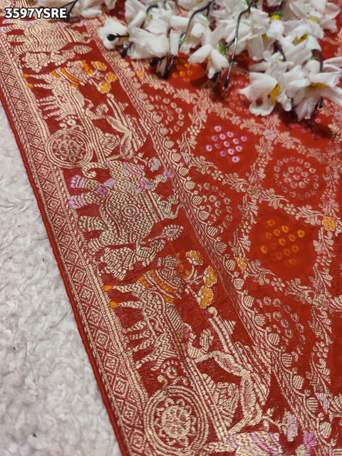 KcPc New Traditional Banarasi Pattern Khaddi Georgette Saree with Blouse  VK