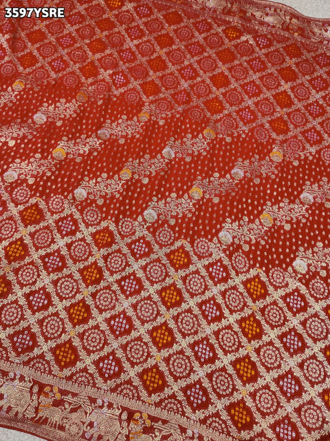 KcPc New Traditional Banarasi Pattern Khaddi Georgette Saree with Blouse  VK