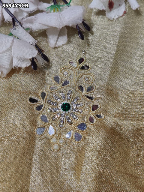 KcPc New Elegant Tissue Silk Traditional Saree with Beads Work  VK