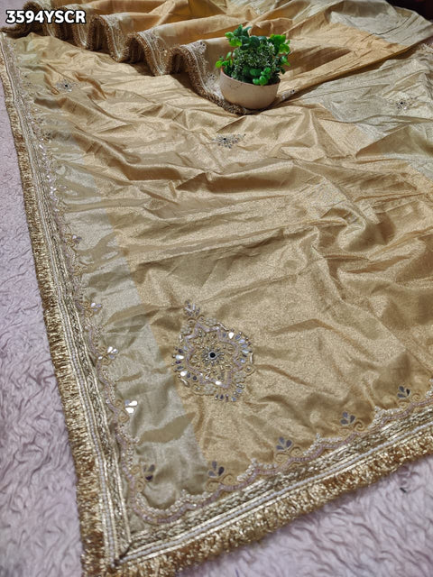 KcPc New Elegant Tissue Silk Traditional Saree with Beads Work  VK