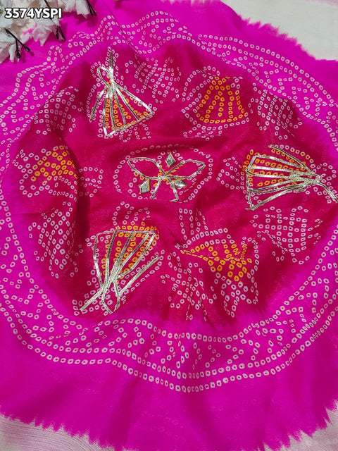 KcPc New Premium Georgette Saree with Beautiful Gotapatti Detailing  PDM