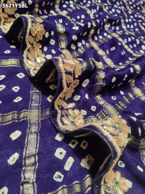 KcPc New Luxury Festive Wear Modal Gaji Silk Gota Patti Saree   PSF