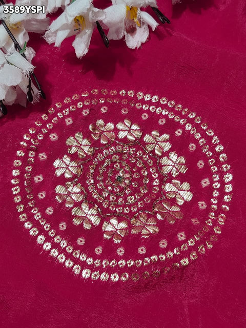 KcPc New Elegant Georgette Traditional Saree with Cutdana Work  VK