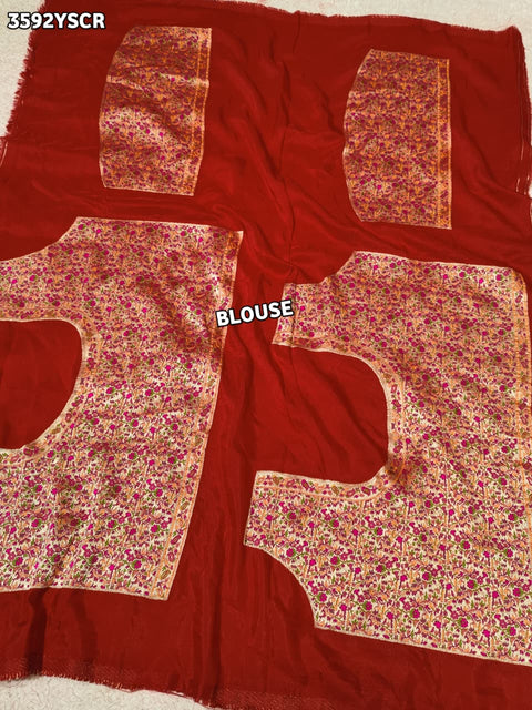 KcPc New Graceful Banarasi Pattern Dola Silk Saree with Blouse  VK