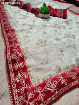 Buy New Festive Faag Style Saree With Gotapatti Work KcPc