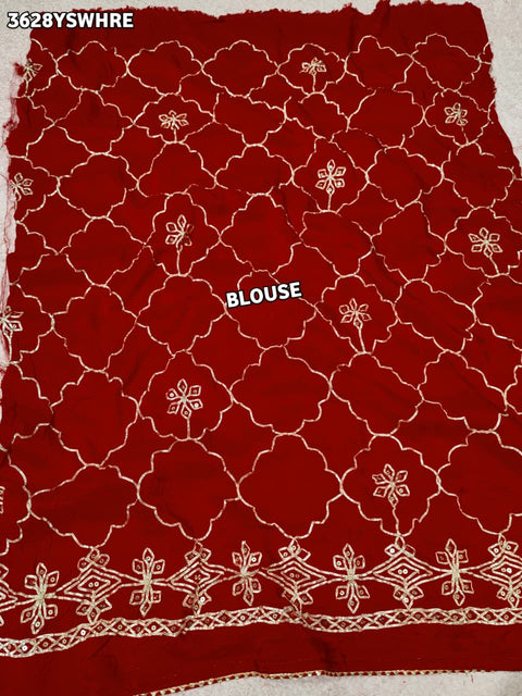 Buy New Festive Faag Style Saree With Gotapatti Work KcPc