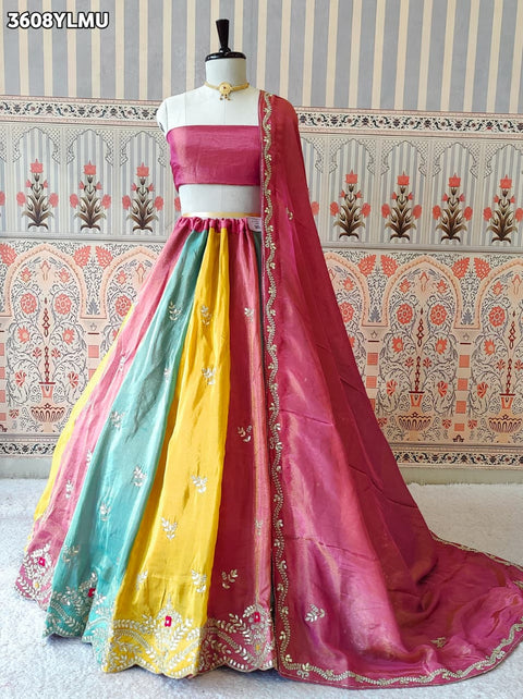 Buy Traditional Lehenga with GotaPatti Work KcPc