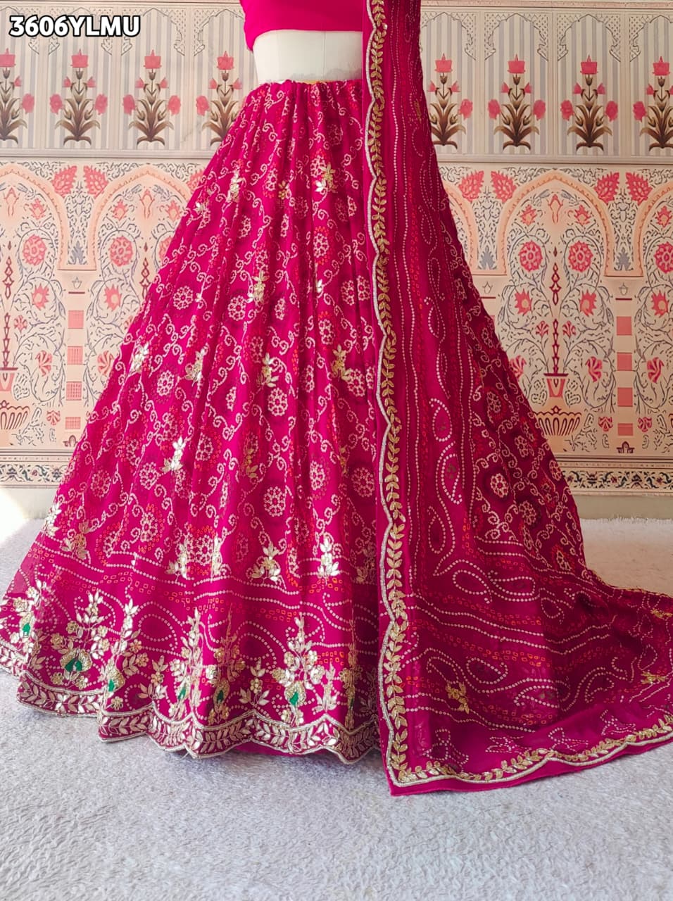 Buy New Premium Bandhani Traditional Wear Lehenga KcPc