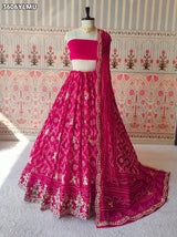 Buy New Premium Bandhani Traditional Wear Lehenga KcPc