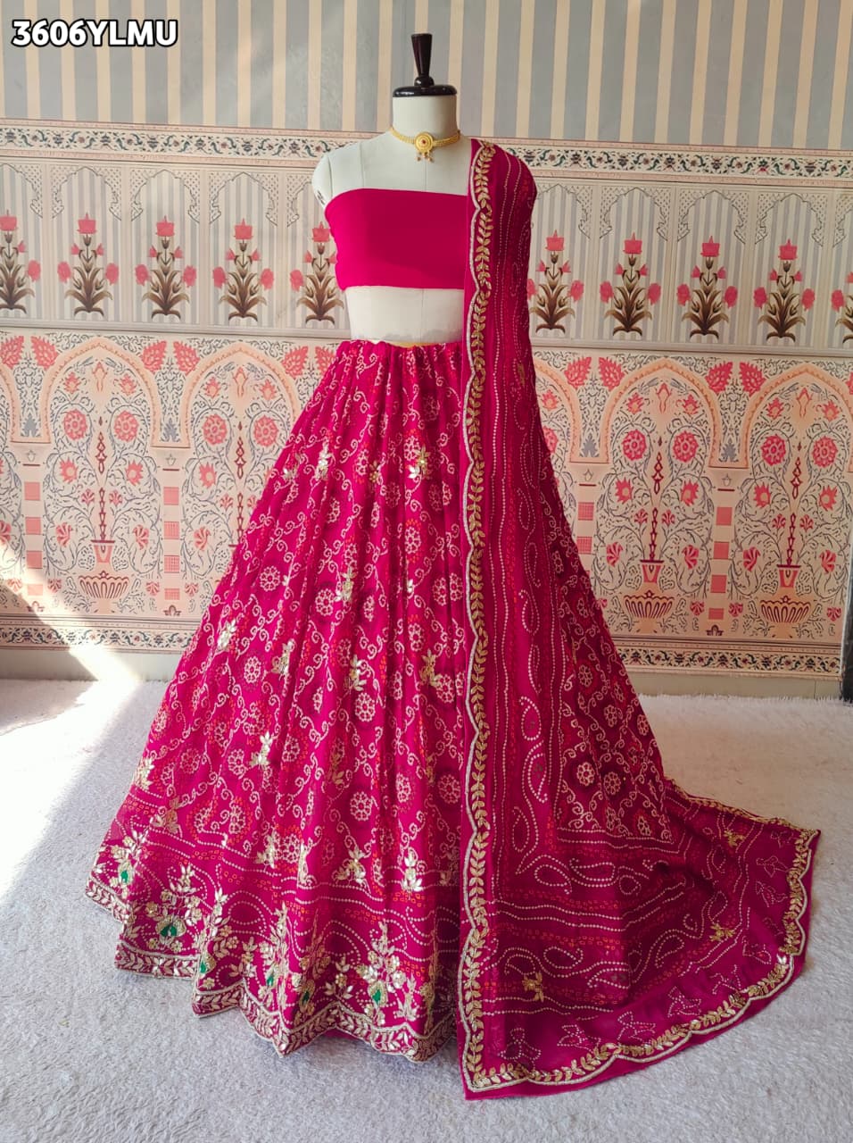 Buy New Premium Bandhani Traditional Wear Lehenga KcPc