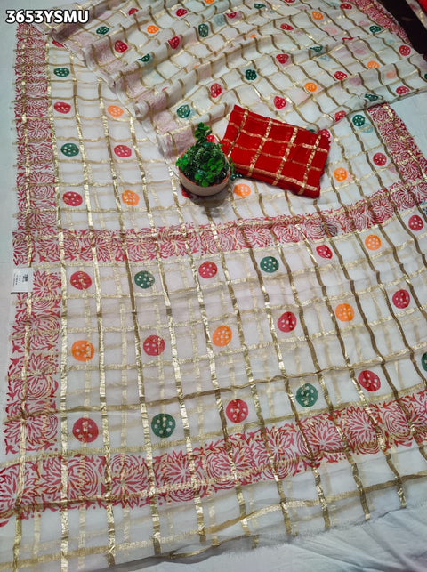 Buy New Faag Style Saree with Festive Wear KcPc 