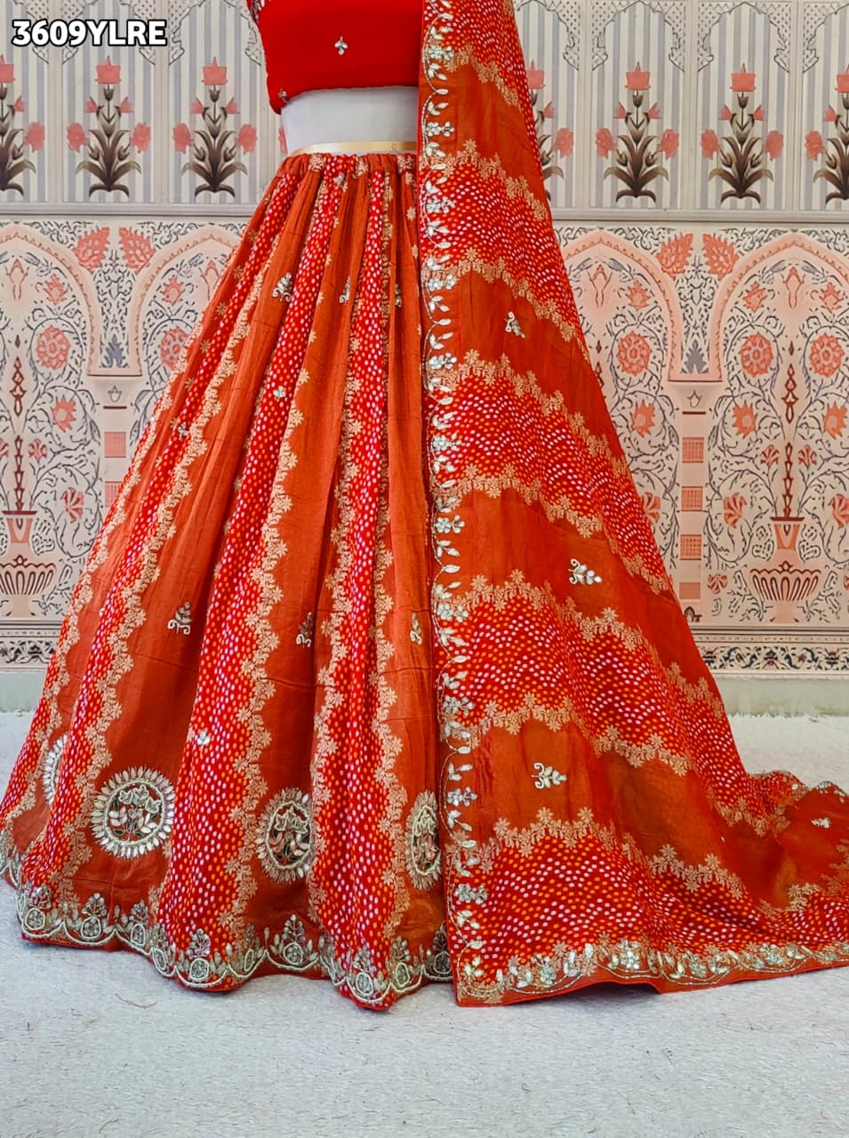 Buy New Royal Bandhani Style Traditional Lehenga KcPc