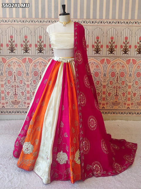 KcPc New Elegant HO Silk Traditional Lehenga with Cutdana Work  VK