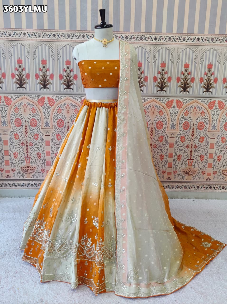 Buy New Traditional Lehenga With Cutdana Work KcPc