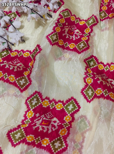 KcPc New Premium HO Silk Patola Style Saree with Zardosi Gota Patti Work – Festive Special  AMT