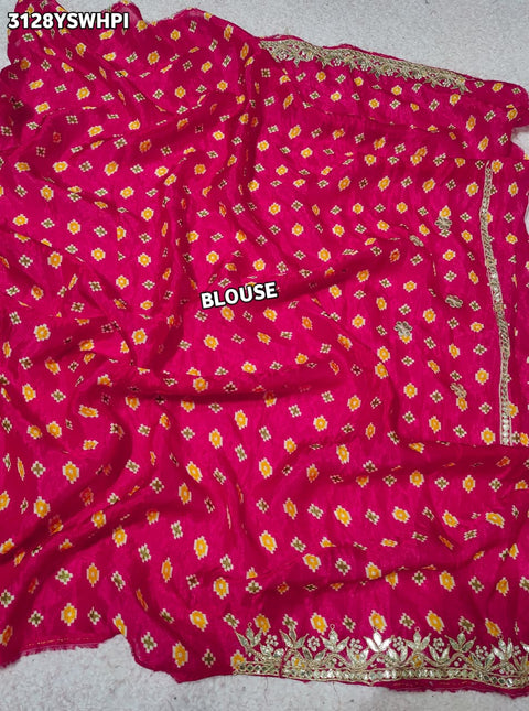 KcPc New Premium HO Silk Patola Style Saree with Zardosi Gota Patti Work – Festive Special  AMT