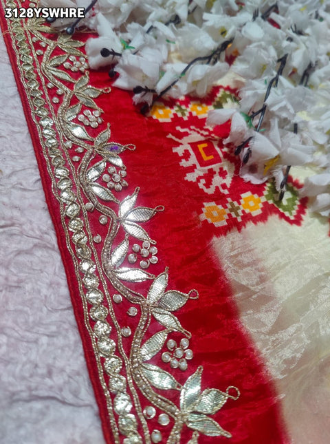 KcPc New Royal Patola Style HO Silk Saree with Zardosi & Gota Patti Work  AMT