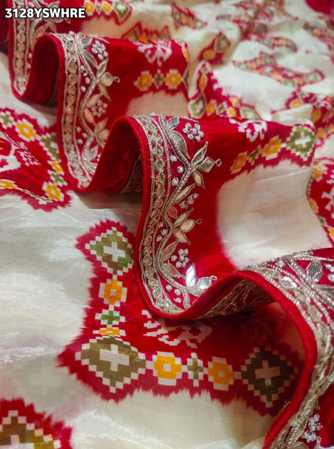 KcPc New Royal Patola Style HO Silk Saree with Zardosi & Gota Patti Work  AMT