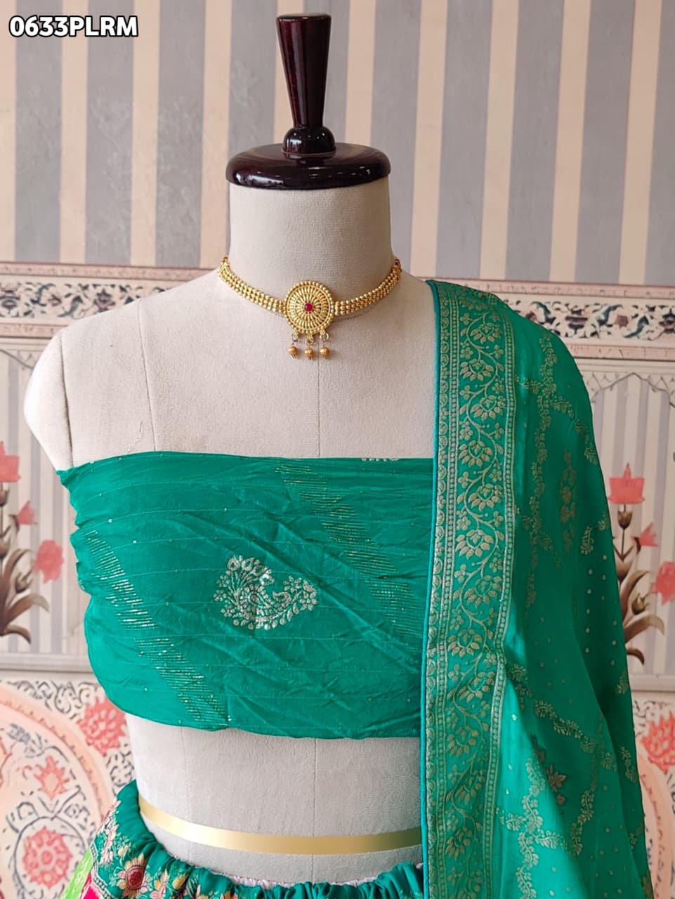 Buy New Banarasi Style Lehenga with Cutdana KcPc