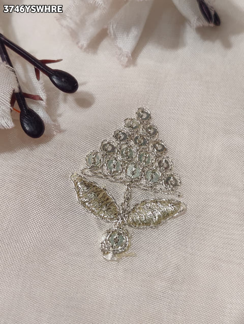 KcPc New HO Silk Faag Style Saree with Embroidery Tar Work NATH