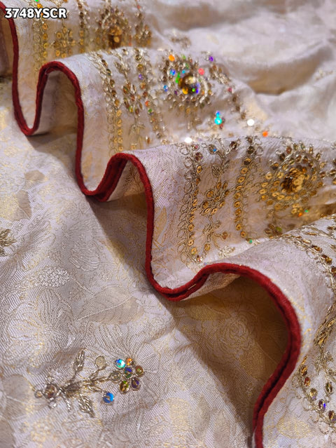 KcPc New Upada Silk Designer Saree with Embroidery Tari Work  NATH