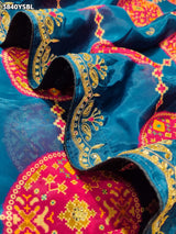 Buy New Patola Style Saree with Cutdana Work KcPc