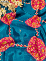 Buy New Patola Style Saree with Cutdana Work KcPc