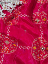 Buy New Patola Style Saree with Cutdana Work KcPc