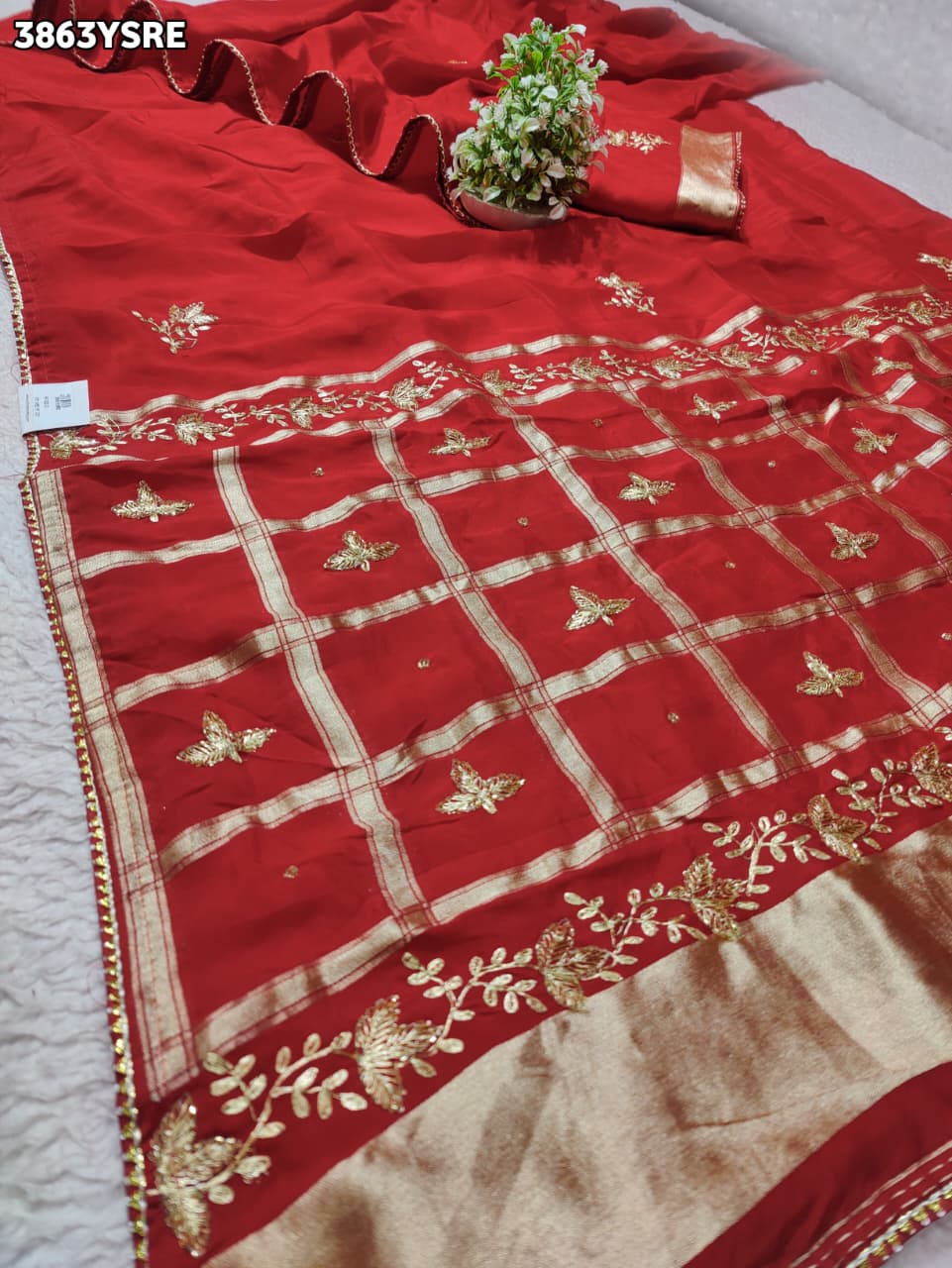 Buy New Royal Ghatchola Saree with Hand Pitta Zari Work KcPc