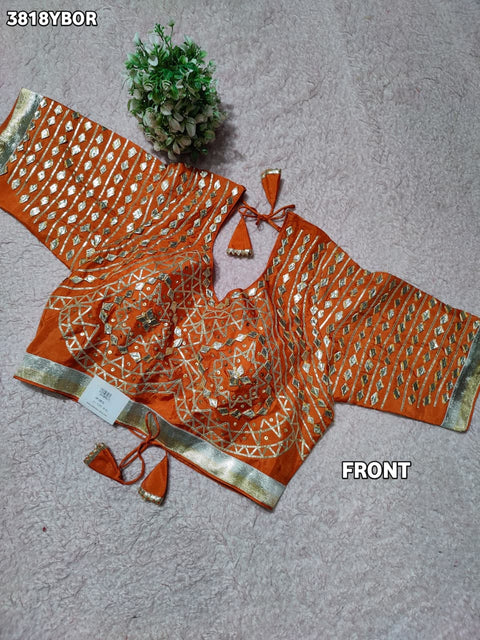 Buy HO Silk Designer Style Gota patti Work KcPc