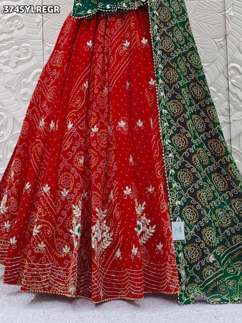 KcPc Festive Special Bandhani Style Georgette Lehenga – Cutdana Collection GOR
