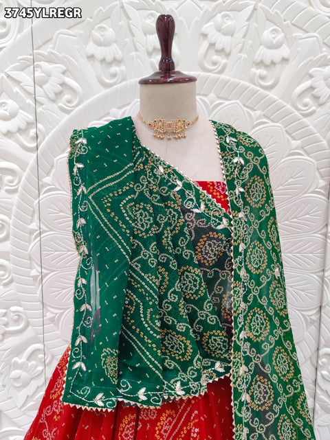 KcPc Festive Special Bandhani Style Georgette Lehenga – Cutdana Collection GOR