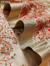 Buy New Launch Designer With Kashida Work Saree KcPc
