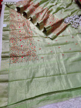 Buy New Launch Designer With Kashida Work Saree KcPc