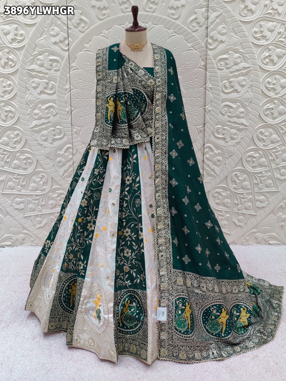 Buy Royal Dola Silk Banarasi Style Lehenga Kcpc 