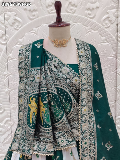 Buy Royal Dola Silk Banarasi Style Lehenga Kcpc 