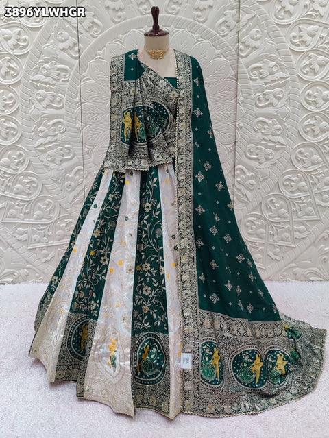 Buy Royal Dola Silk Banarasi Style Lehenga Kcpc 