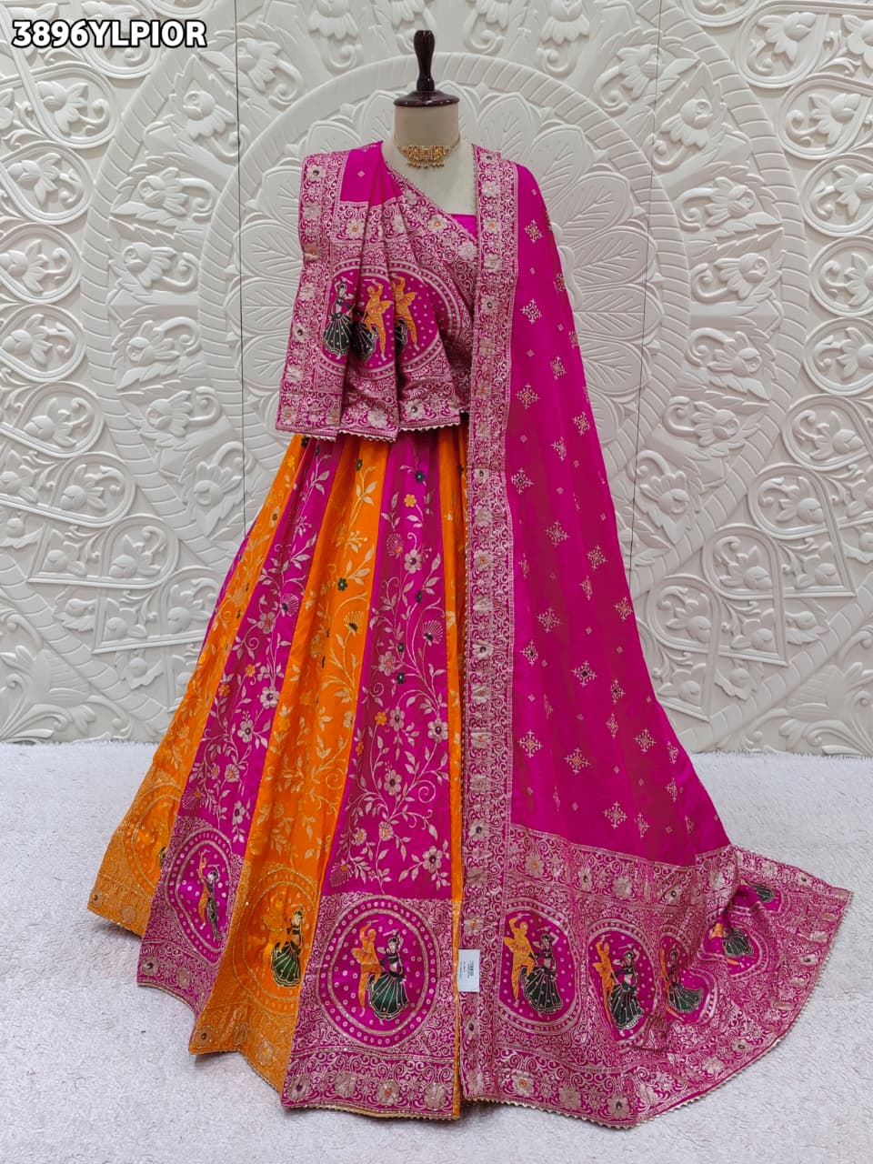 Buy Royal Dola Silk Banarasi Style Lehenga Kcpc 