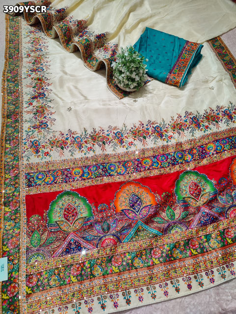 Buy Festive Wear Moonga Silk Bandhani Saree Kcpc