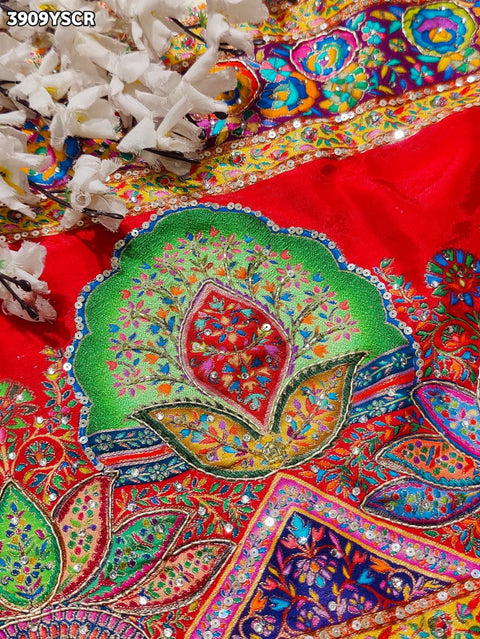 Buy Festive Wear Moonga Silk Bandhani Saree Kcpc