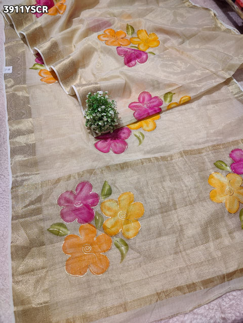 Buy Premium Tissue Foil Print Saree Kcpc 