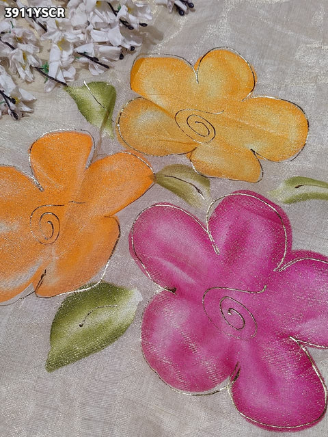 Buy Premium Tissue Foil Print Saree Kcpc 