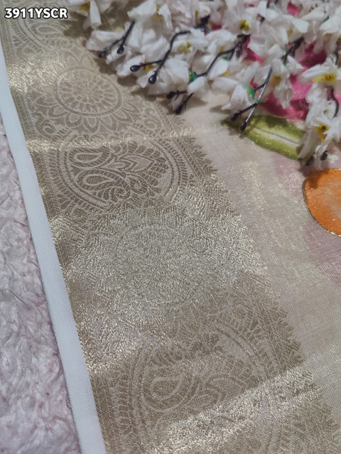 Buy Premium Tissue Foil Print Saree Kcpc 