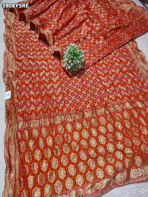 Buy Traditional Banarasi Style Georgette Saree Kcpc