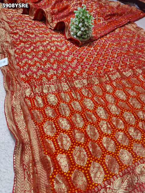 Buy Traditional Banarasi Style Georgette Saree Kcpc