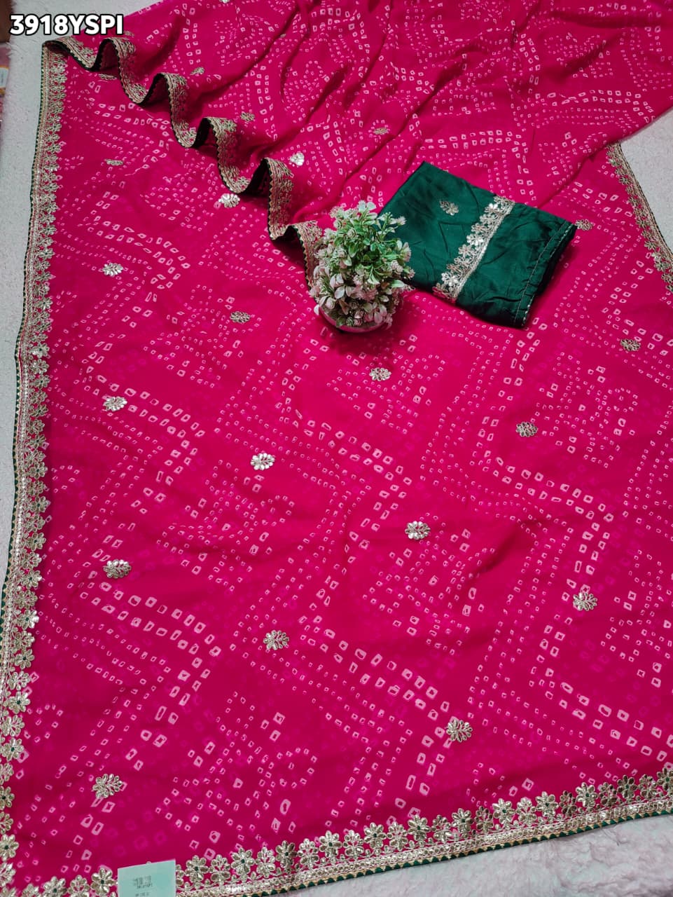 Buy Festive Special Georgette Bandhani Saree Kcpc 