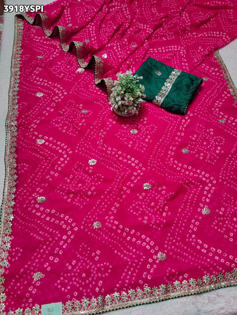 Buy Festive Special Georgette Bandhani Saree Kcpc 