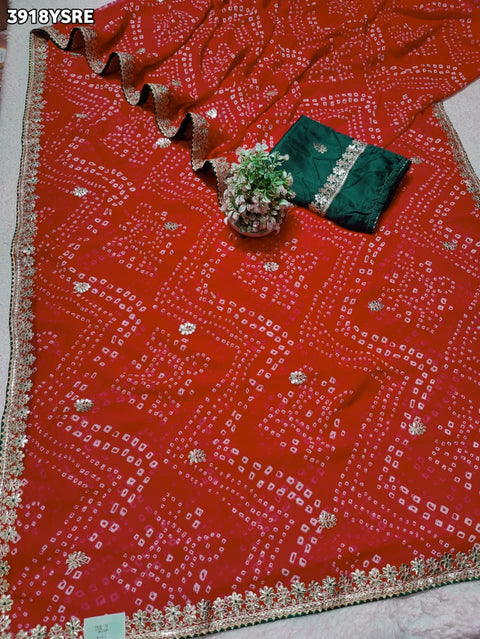 Buy Festive Special Georgette Bandhani Saree Kcpc 