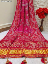 KcPc Latest New Designer Gaji Silk Bandhani Ghatchola Gotapatti Work DupattaSATISH
